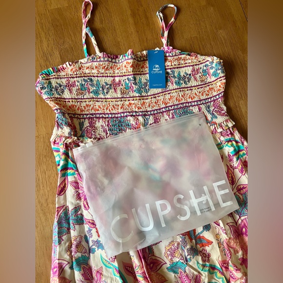 NWT Cupshe Punch Floral Maxi Dress - Picture 5 of 5